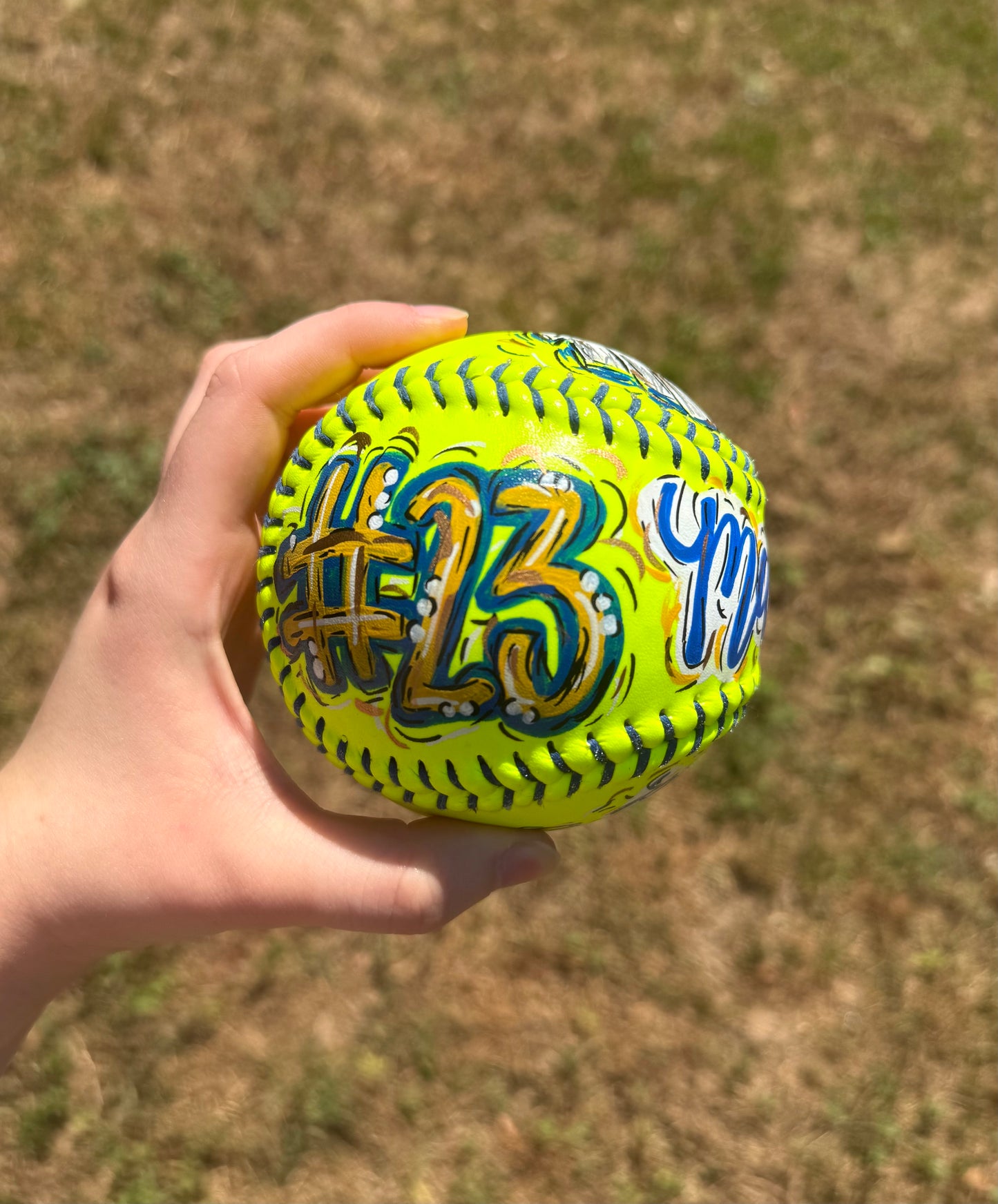 Custom Hand-Painted Softball
