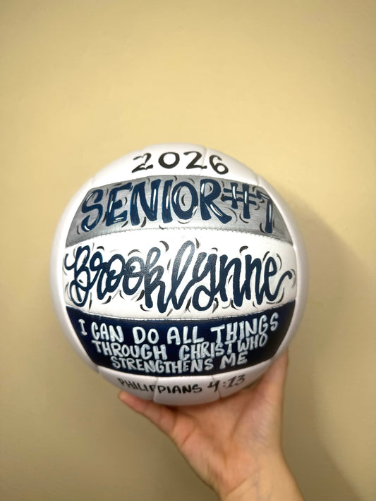 Custom Hand-Painted Volleyball