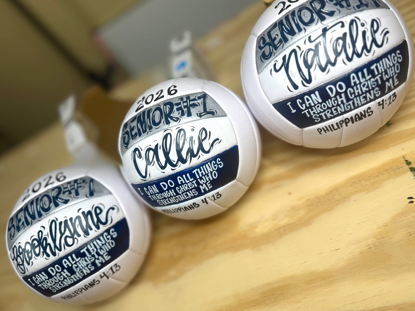 Custom Hand-Painted Volleyball